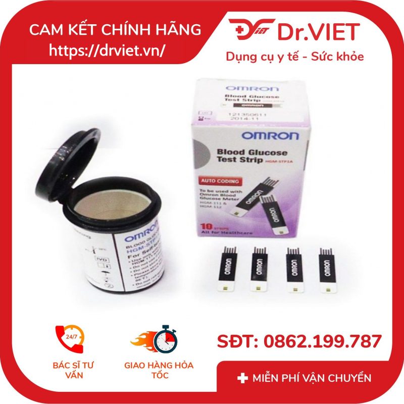 Que thử Đường Huyết Omron HMG-112 hộp 25 que 11 Que thử Đường Huyết Omron HMG-112 hộp 25 que