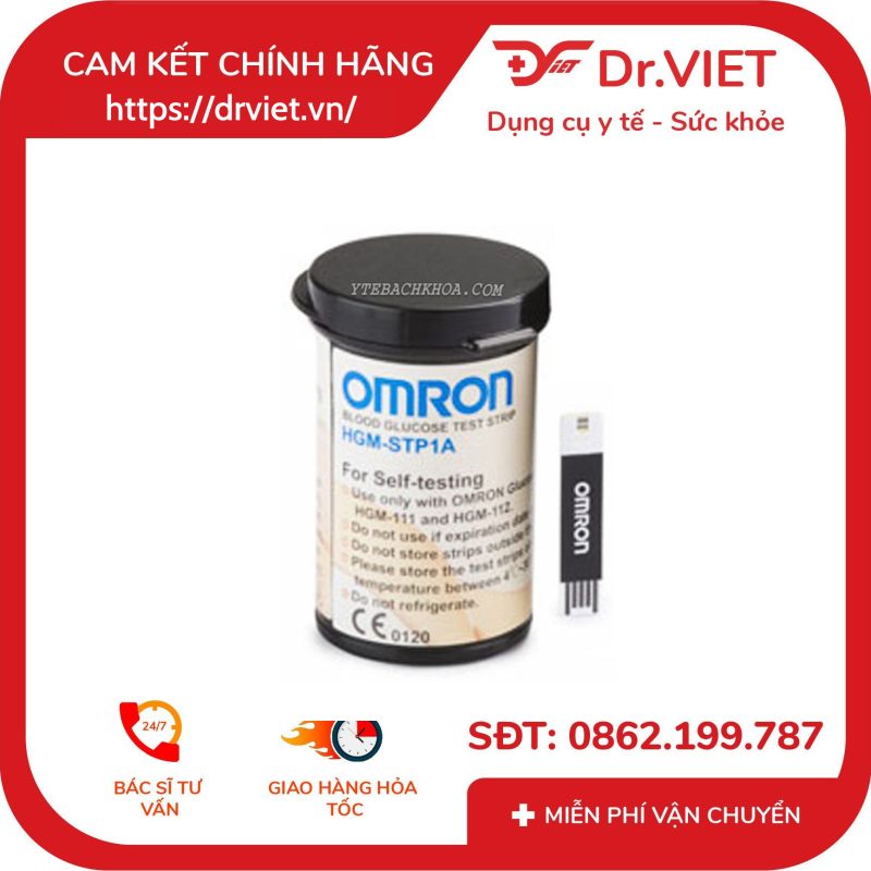 Que thử Đường Huyết Omron HMG-112 hộp 25 que 12 Que thử Đường Huyết Omron HMG-112 hộp 25 que