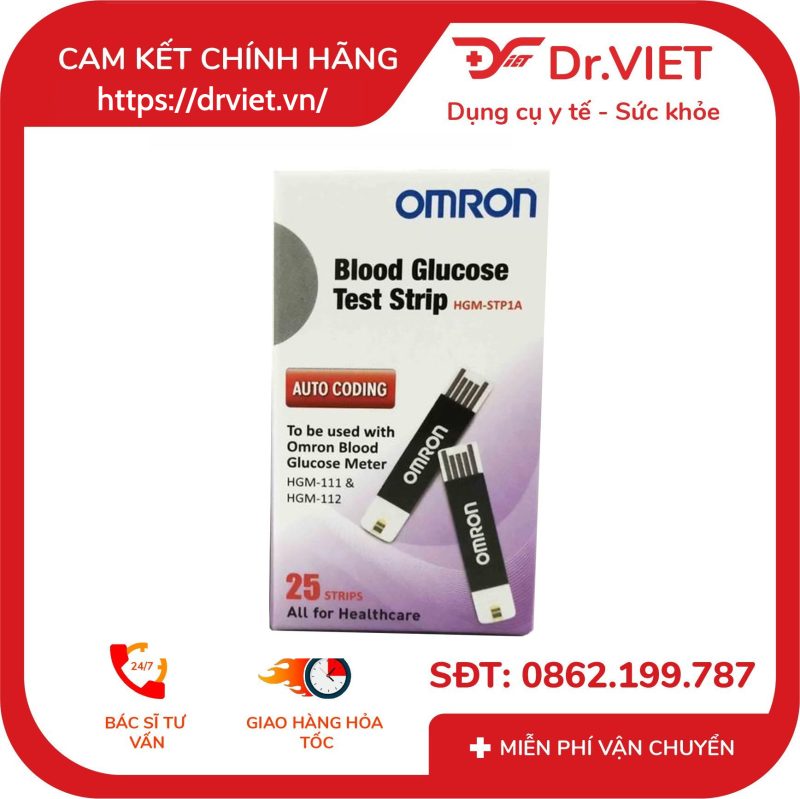 Que thử Đường Huyết Omron HMG-112 hộp 25 que