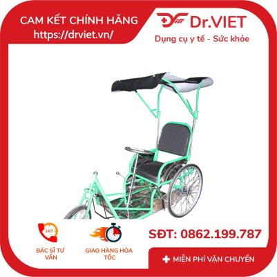 Xe Lắc Tay Sắt STD ngã nằm có mui Đức Cường DCL03 15 Xe Lắc Tay Sắt STD ngã nằm có mui Đức Cường DCL03