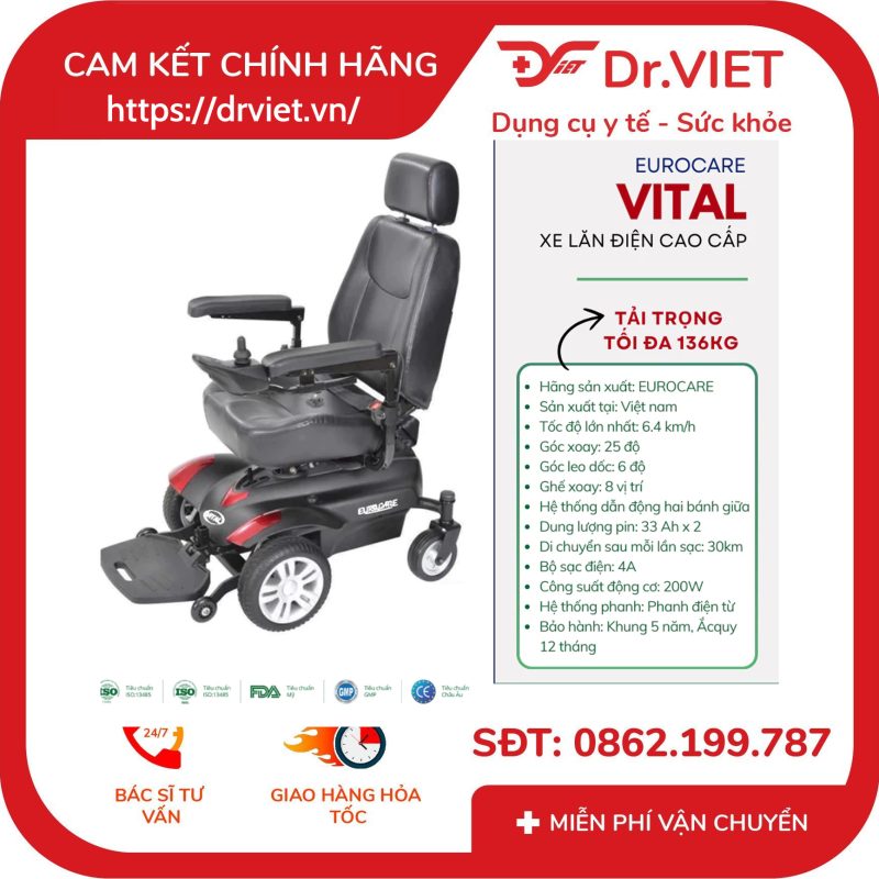 Xe lăn điện VITAL EUROCARE 302