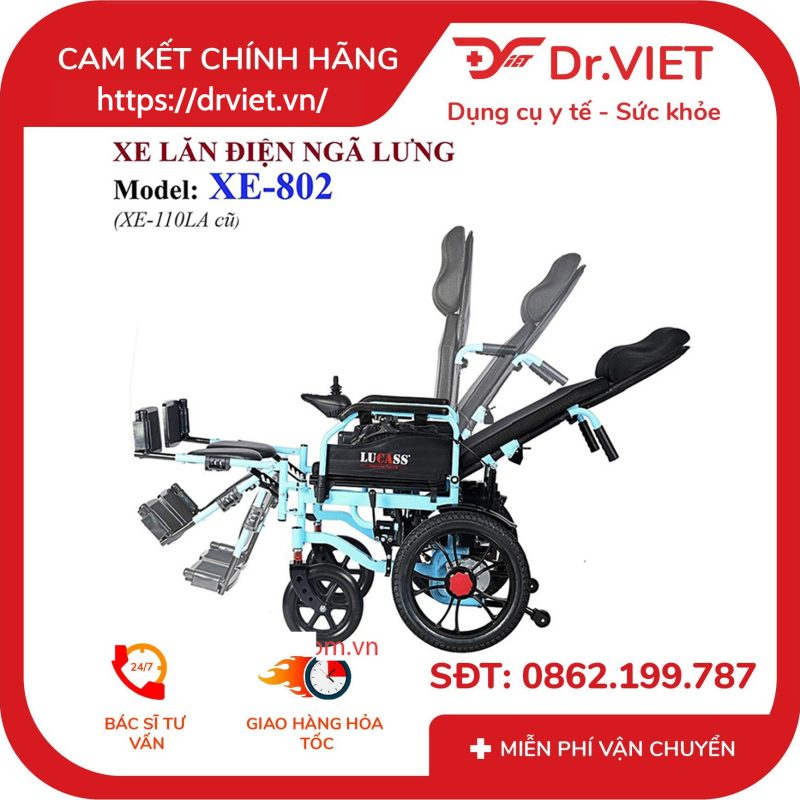 Xe lăn điện Lucass XE-802 (XE-110LA) 10 Xe lăn điện Lucass XE-802 (XE-110LA)