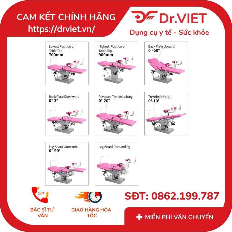 Bàn Khám Sản Khoa Cơ SAIKANG SKF-C (A105) 15 Bàn Khám Sản Khoa Cơ SAIKANG SKF-C (A105)