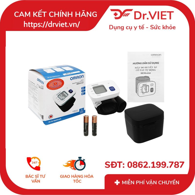 Máy đo huyết áp cổ tay Omron HEM-6161