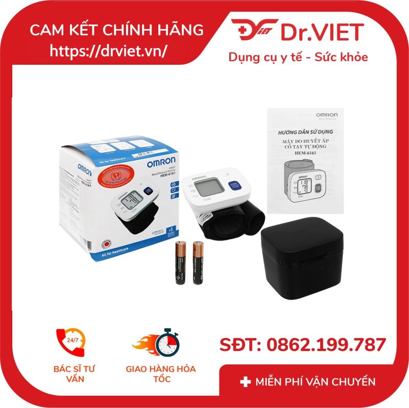 Máy đo huyết áp cổ tay Omron HEM-6161 14 Máy đo huyết áp cổ tay Omron HEM-6161