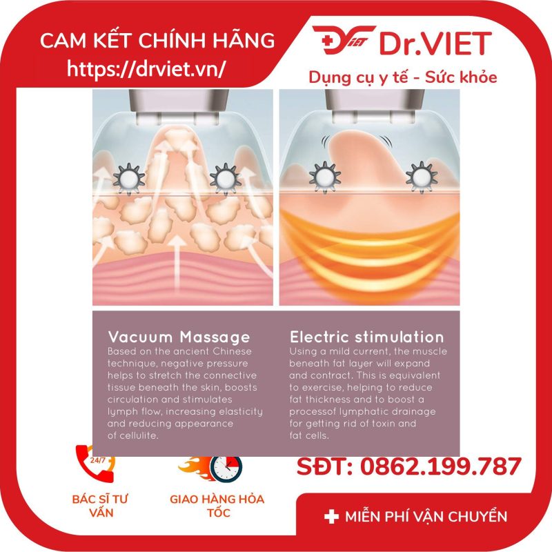 Máy massage hút chân không cao cấp HoMedics CELL-500-EU
