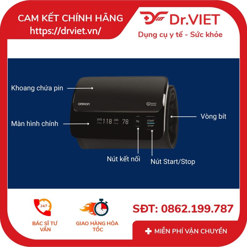 Máy đo huyết áp Omron HEM-7600T 12 Máy đo huyết áp Omron HEM-7600T