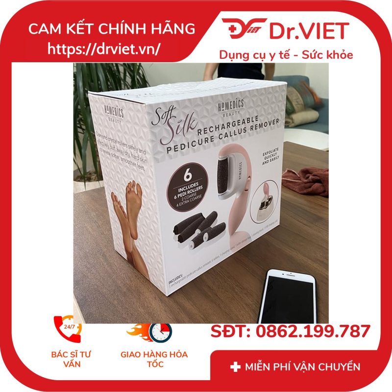 Máy tẩy da chết gót chân Homedics PED-1301