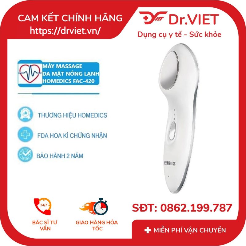 Máy điện di tinh chất nóng lạnh HoMedics FAC-420