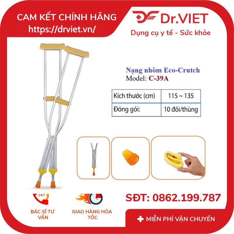 Nạng inox Eco-Crutch C-39A