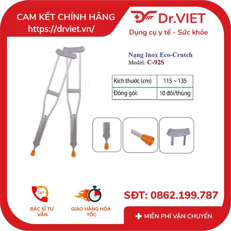 Nạng inox Eco-Crutch C 92S