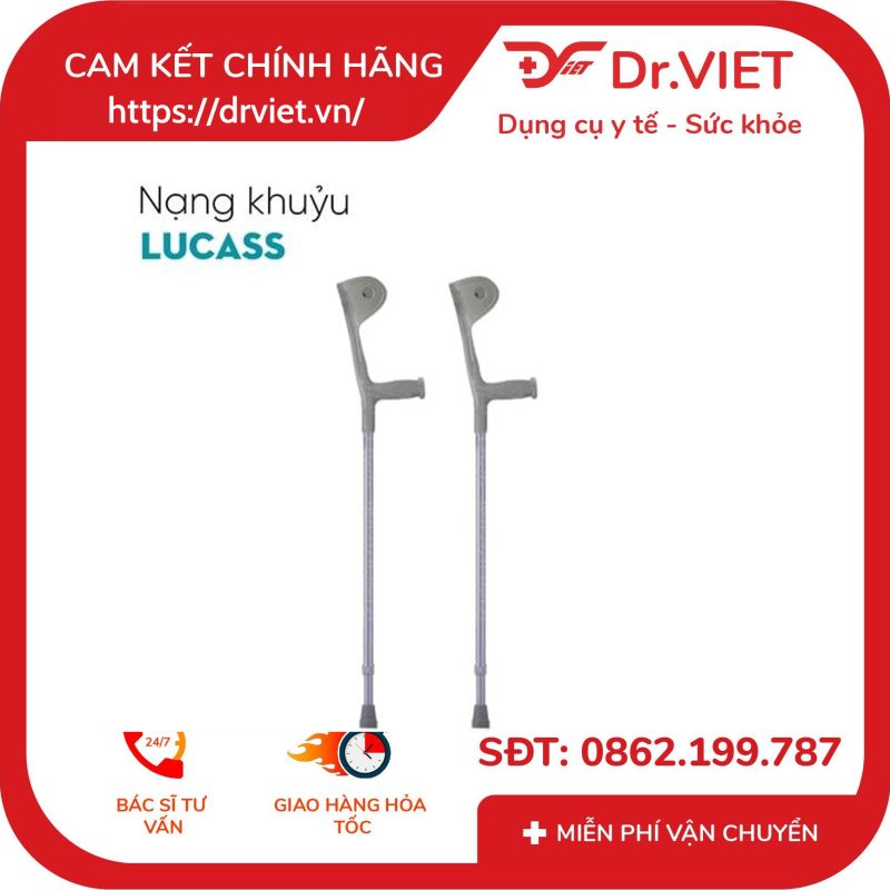 Nạng khuỷu tay hợp kim nhôm Lucass C37 12 Nạng khuỷu tay hợp kim nhôm Lucass C37