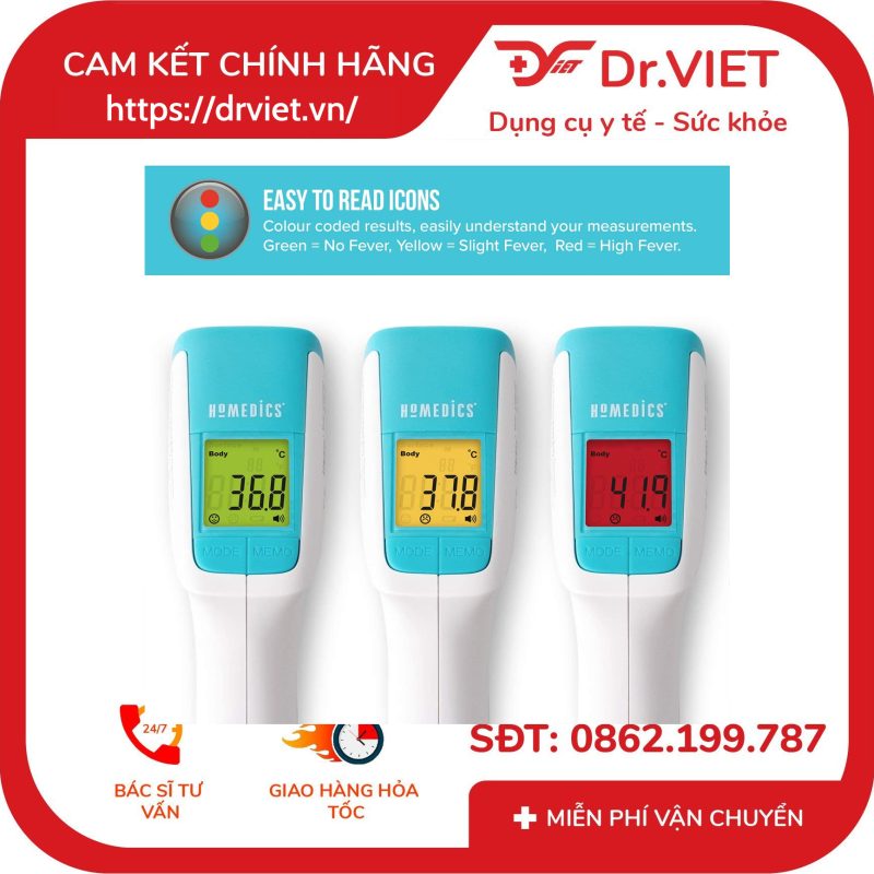 Nhiệt kế hồng ngoại không tiếp xúc USA HoMedics TE-350-EU