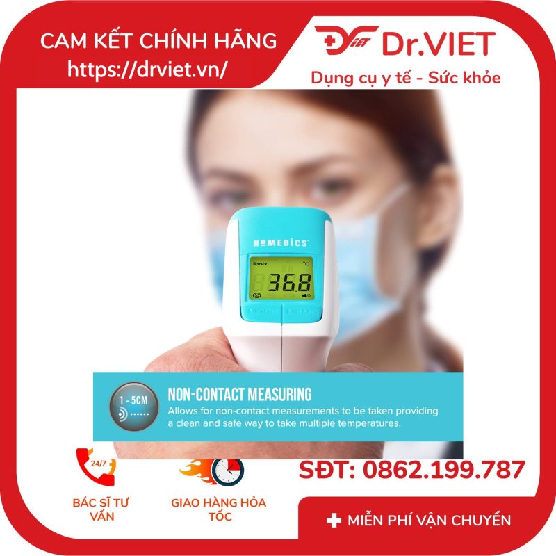 Nhiệt kế hồng ngoại không tiếp xúc USA HoMedics TE-350-EU