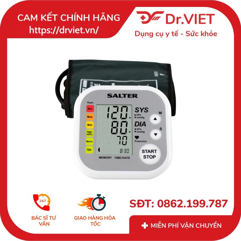 Máy đo huyết áp bắp tay điện tử Salter GB-BPA9201EU 10 Máy đo huyết áp bắp tay điện tử Salter GB-BPA9201EU