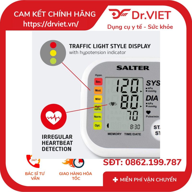 Máy đo huyết áp bắp tay điện tử Salter GB-BPA9201EU 12 Máy đo huyết áp bắp tay điện tử Salter GB-BPA9201EU