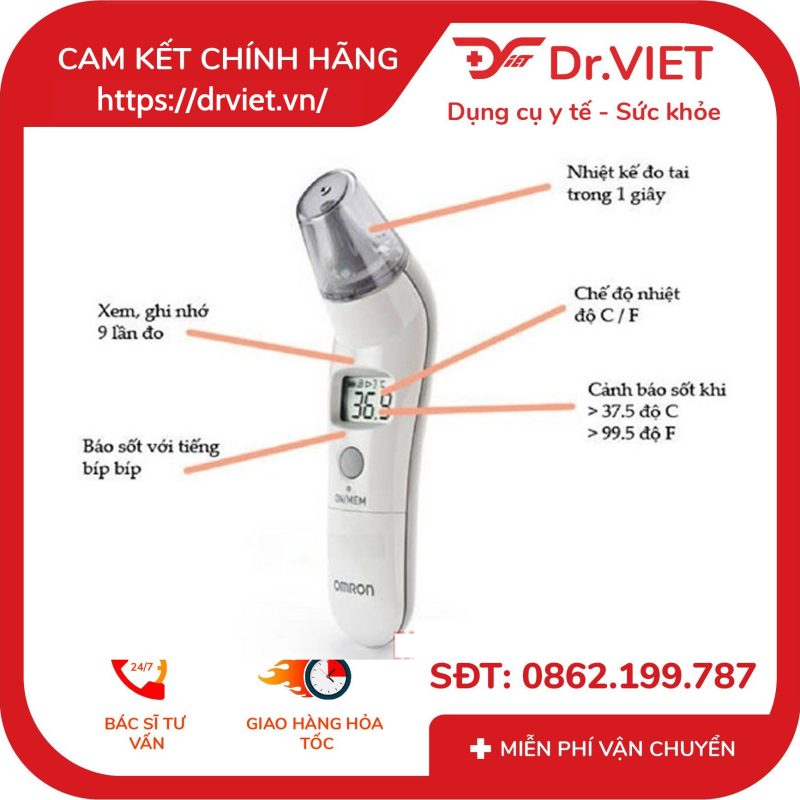 Nhiệt kế điện tử đo tai TH839S 9 Nhiệt kế điện tử đo tai TH839S