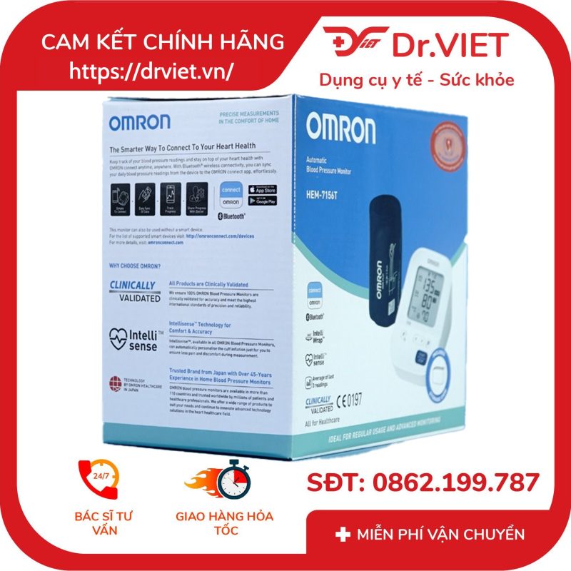Máy đo huyết áp bắp tay Omron HEM-7156T 15 Máy đo huyết áp bắp tay Omron HEM-7156T