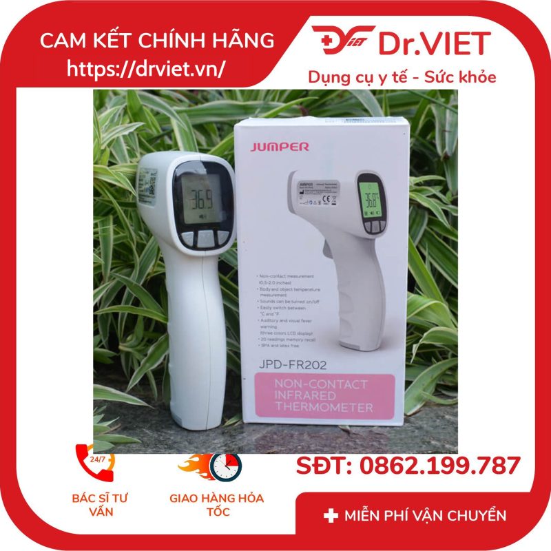 Nhiệt kế hồng ngoại không tiếp xúc Jumper JPD-FR202