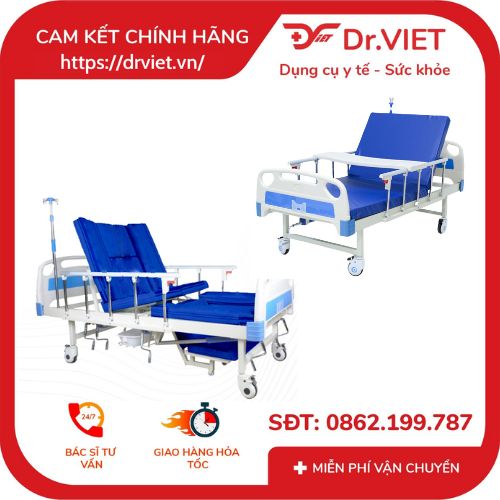 GIƯỜNG CƠ ĐA NĂNG 1 TAY QUAY HUMED HM-C1 VÀ GIƯỜNG CƠ ĐA NĂNG 4 TAY QUAY HUMED HM-C4