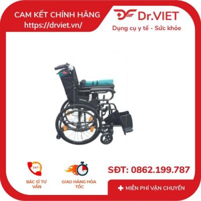 Xe lăn sắt sơn 2 bánh chống lật X-980L đỏ/xanh 12 Xe lăn sắt sơn 2 bánh chống lật X-980L đỏ/xanh