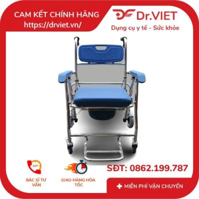 Ghế bô vệ sinh X-35 có bánh xe, thắng tay