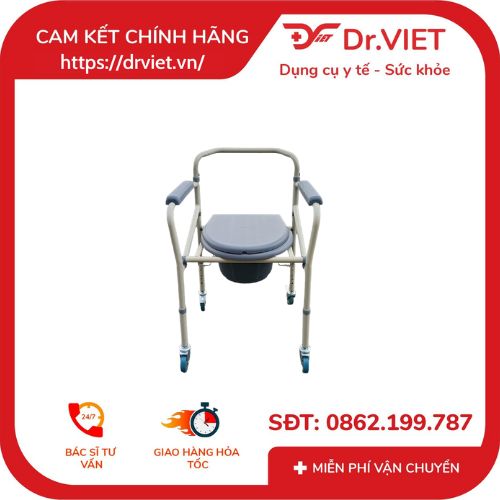 Ghế Bô Sắt Sơn Có Bánh Xe G-650T