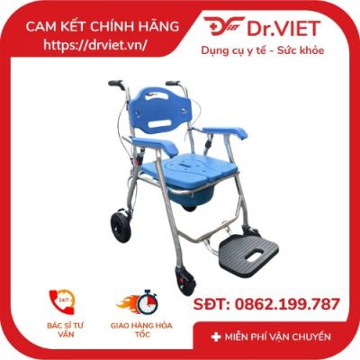 Ghế bô nhôm LUCASS C-301 - Ghế bô hỗ trợ người bệnh đi vệ sinh tại chỗ 10 ghế bô