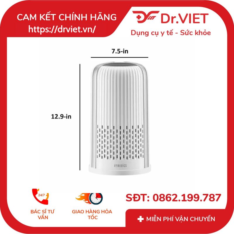 Máy lọc không khí phòng ngủ Homedics AP-T10-WT 13 Máy lọc không khí phòng ngủ Homedics AP-T10-WT