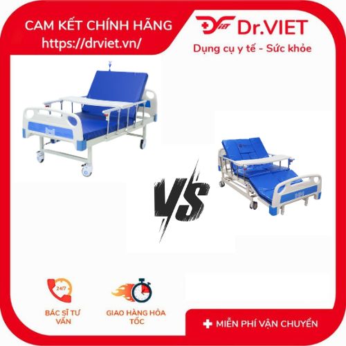 SO SÁNH GIƯỜNG Y TẾ ĐIỆN ĐA NĂNG HUMED HM - E3 VÀ GIƯỜNG Y TẾ ĐA NĂNG CƠ 1 TAY QUAY HUMED HM-C1