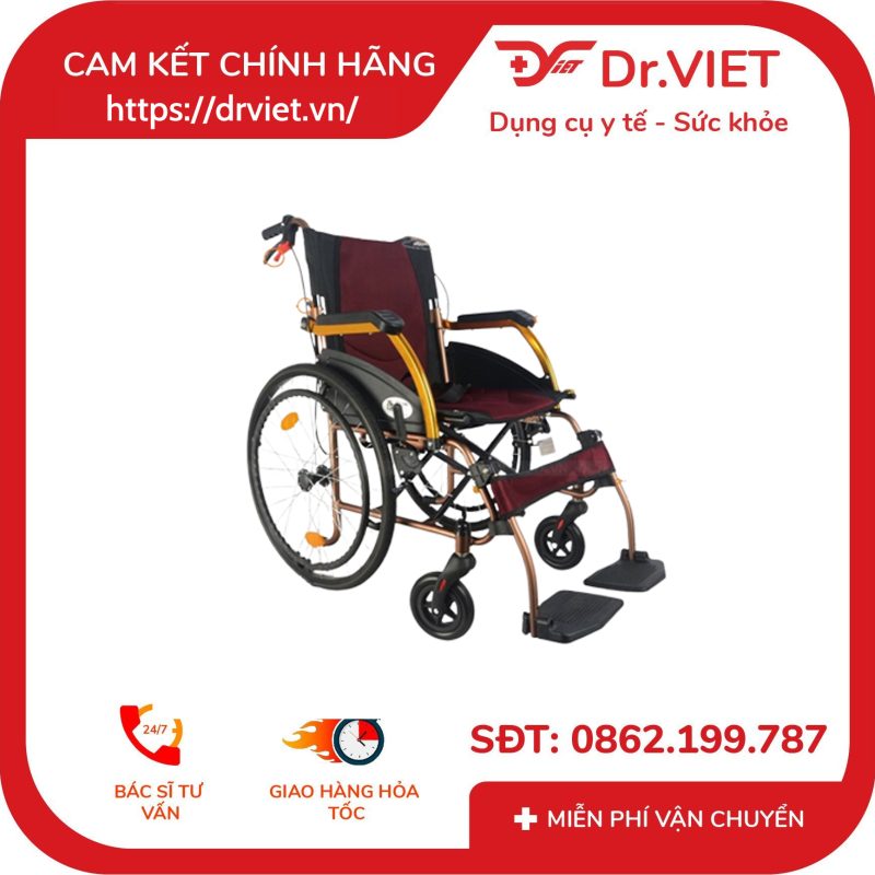 Xe lăn nhôm du lịch Lucass X-65 12 Xe lăn nhôm du lịch Lucass X-65