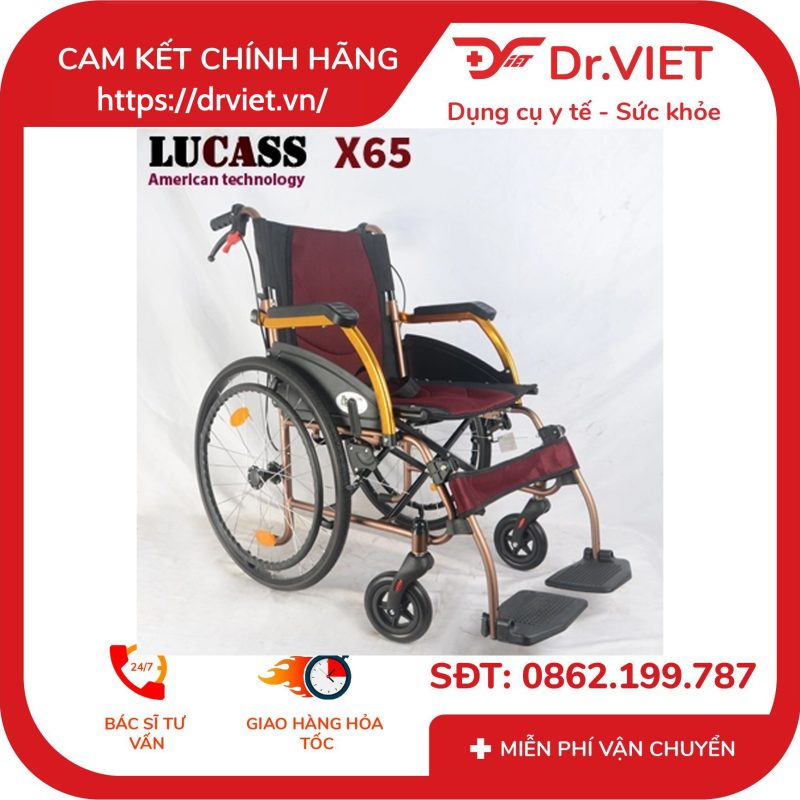 Xe lăn nhôm du lịch Lucass X-65 13 Xe lăn nhôm du lịch Lucass X-65