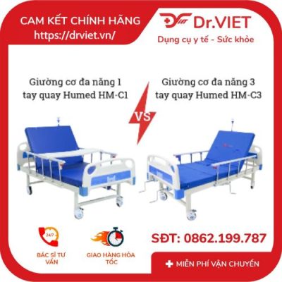 So sánh giường cơ đa năng 1 tay quay Humed HM-C1 vs giường cơ đa năng 3 tay quay Humed HM-C3 29 giường cơ