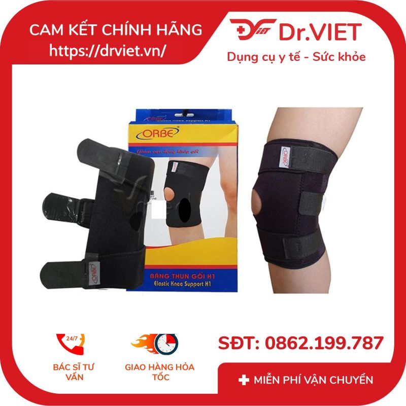 Băng Thun Gối Orbe H2 Hỗ trợ cố định vùng gối 10 Băng Thun Gối Orbe H2 Hỗ trợ cố định vùng gối