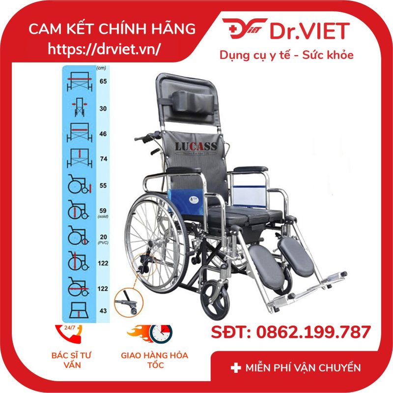 Xe lăn tay đa năng Lucass X-607