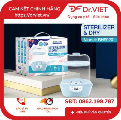 Máy tiệt trùng và sấy khô bình sữa BioHealth BH8920