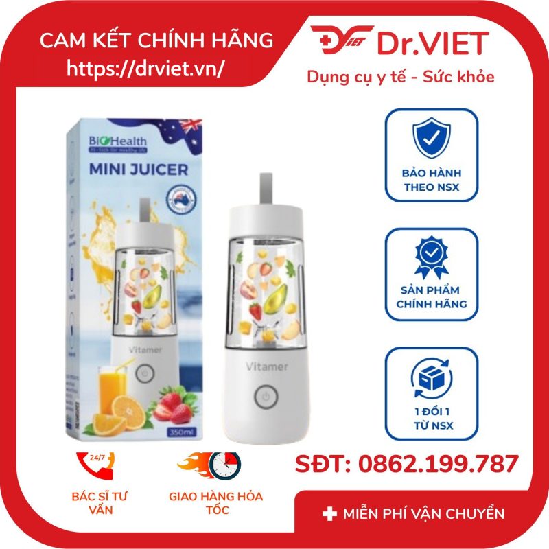 Máy Xay Sinh Tố Cầm Tay Biohealth Mini Juicer 350ml 11 Máy Xay Sinh Tố Cầm Tay Biohealth Mini Juicer 350ml