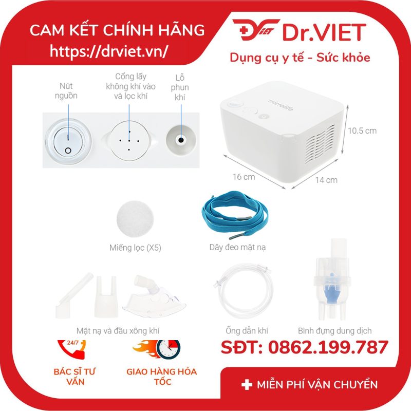 Máy xông khí dung Microlife NEB200 14 Máy xông khí dung Microlife NEB200