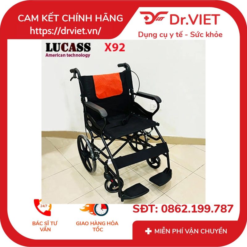 Xe Lăn Du Lịch Sắt Sơn Lucass X-92 12 Xe Lăn Du Lịch Sắt Sơn Lucass X-92