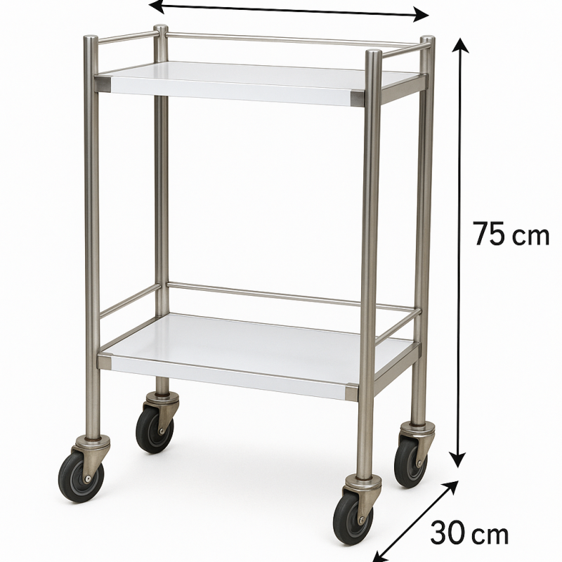 Xe Đẩy Inox Dcg-20 - 2 Tầng 30*40 (Không Hộc)