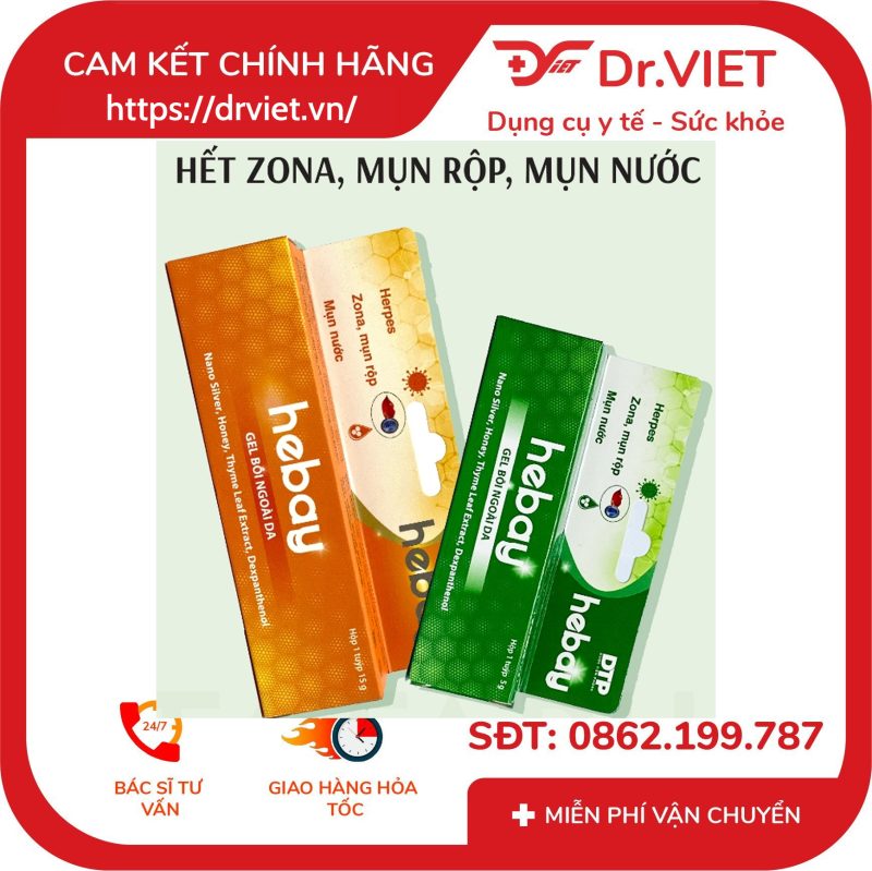 Gel bôi ngoài da Hebay điều trị mụn rộp