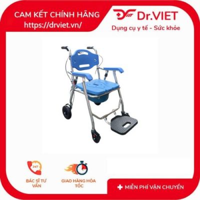 Ghế bô nhôm LUCASS C-301 - Ghế bô hỗ trợ người bệnh đi vệ sinh tại chỗ 2 ghế bô