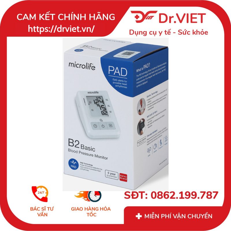 Máy đo huyết áp bắp tay Microlife B2 Basic 10 Máy đo huyết áp bắp tay Microlife B2 Basic