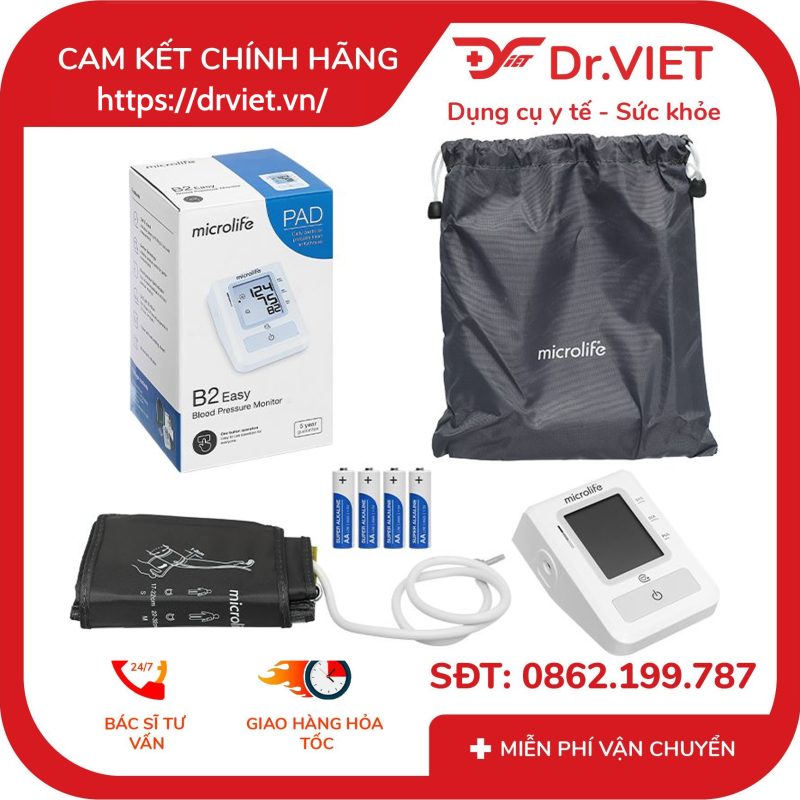 Máy đo huyết áp bắp tay Microlife B2 Easy 12 Máy đo huyết áp bắp tay Microlife B2 Easy