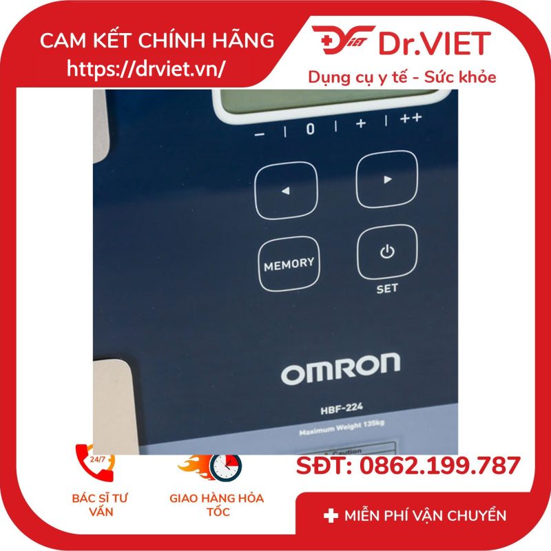 Máy đo lượng mỡ cơ thể Omron HBF-224 12 Máy đo lượng mỡ cơ thể Omron HBF-224