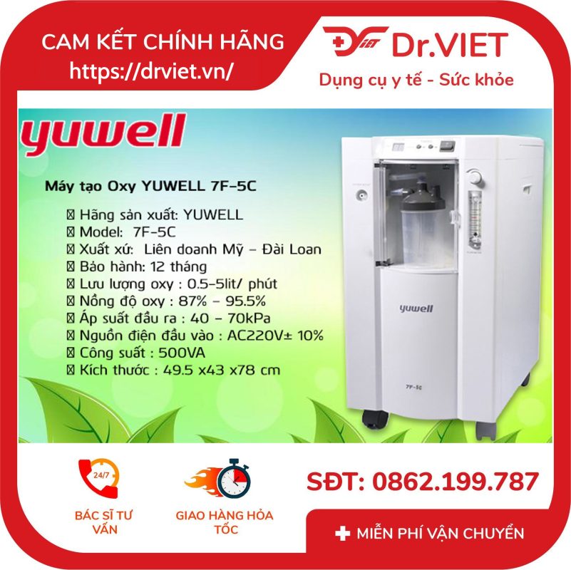 Máy tạo oxy 5 lít Yuwell 7F-5C 15 Máy tạo oxy 5 lít Yuwell 7F-5C