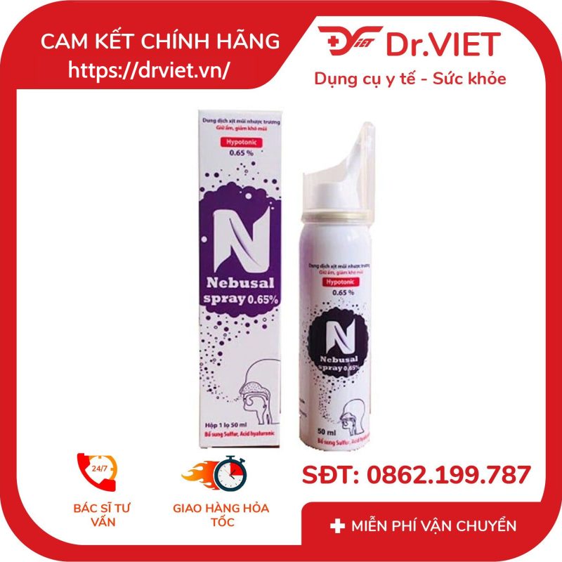 Xịt mũi nhược trương Nebusal Spray 0.65% 10 Xịt mũi nhược trương Nebusal Spray 0.65%