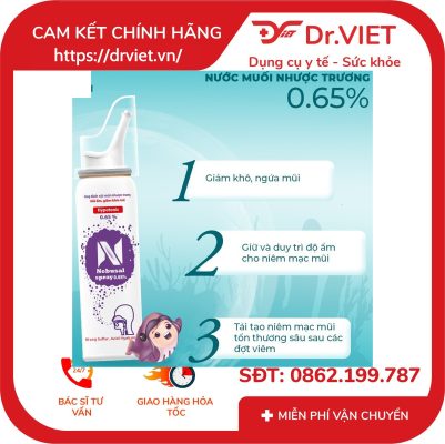 Xịt mũi nhược trương Nebusal Spray 0.65% 15 Xịt mũi nhược trương Nebusal Spray 0.65%