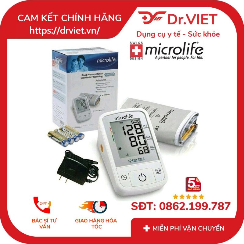 Máy đo huyết áp bắp tay Microlife A2 Basic 14 Máy đo huyết áp bắp tay Microlife A2 Basic