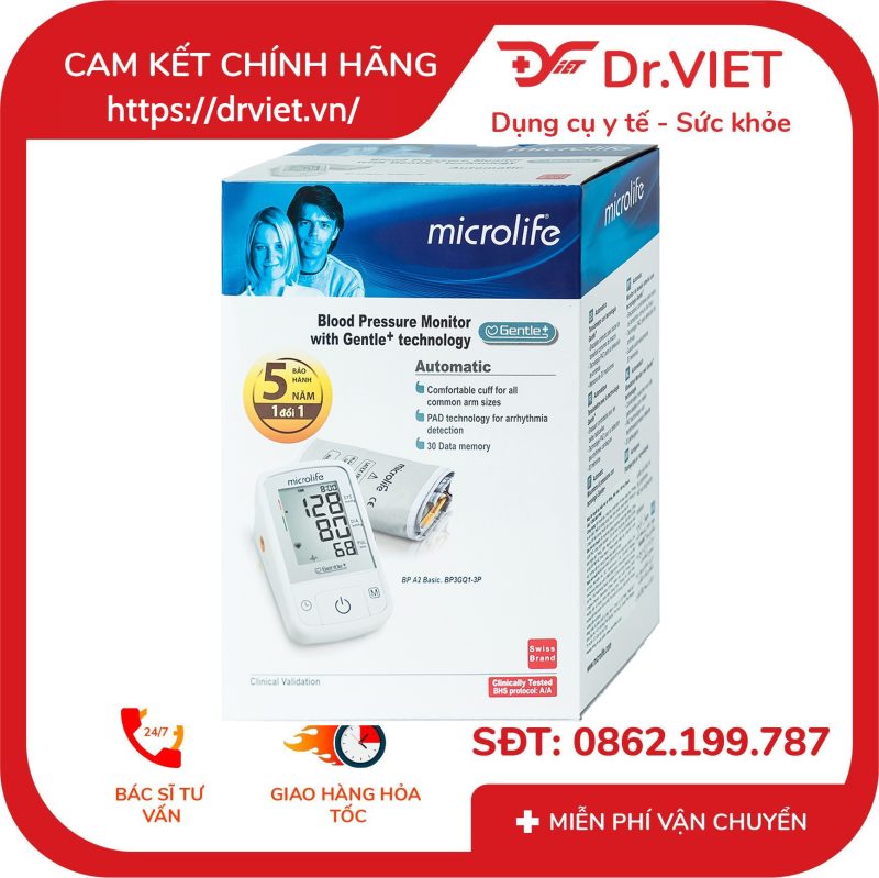 Máy đo huyết áp bắp tay Microlife A2 Basic